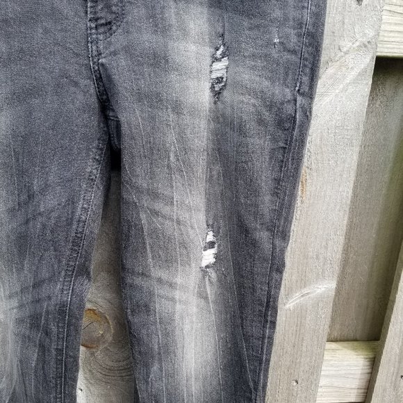 Distressed Black Jade Jeans Embroidered 13 /14 - Picture 5 of 12